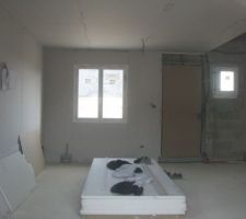 Vue sur futur salon salle à manger