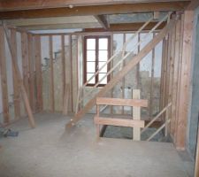 Mise en place isolation et lambris