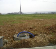 Notre terrain vue sud et nos tuyaux