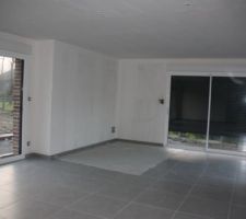 La pose de l'enduit ds le séjour 1