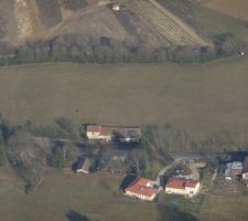 La maison en vue aérienne