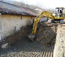 Décaissement de la maison.