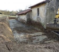 Décaissement de la maison.