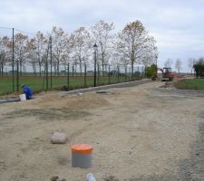Mise en place des trotoirs