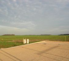 Allée prête à recevoir le goudron