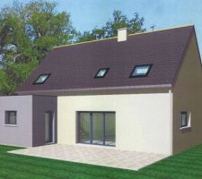 Arri&egrave;re de la maison c&ocirc;t&eacute; jardin