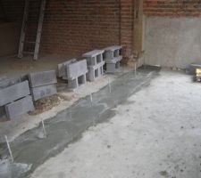 Fondations interieures pour le vide sanitaire