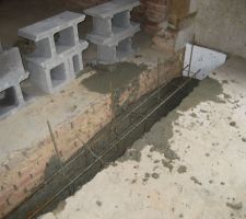 Fondations interieures pour le vide sanitaire