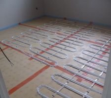 Mise en place des trame du chauffage (infracable de chez d&eacute;leage)