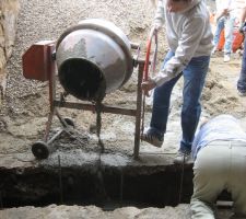 Coulage des fondations interieures pour le vide sanitaire