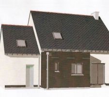 Face arri&egrave;re : Avanc&eacute;e pour la cuisine grise et non noire