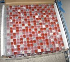 Une partie de la faience de la douche