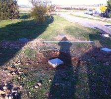 Coulage des plots de l'abri de jardin