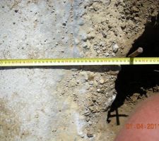 Vue2: nous constatons que le mur avant du garage sera posé sur 16cm de vide !