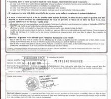 Permis de construire déposé le 2 aout 2010