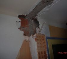 Le point d'ancrage dans le mur porteur de la maison