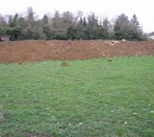 Premi&egrave;re photo de notre terrain (Si nous ne sommes pas trop mauvais en lisant les plans ;-))