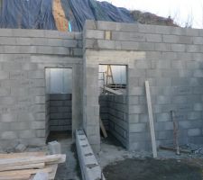Construction des murs du sous-sol