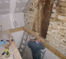 Pose du semelles en OSB pour soutenir la lisse