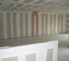 Carrelage posé dans le séjour !