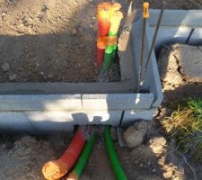 Mise en place des fourreaux et évacuations
