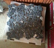 Galet pour le receveur de douche.