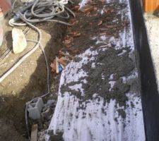 état du drain periphérique au cours du chantier