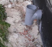 &eacute;tat du drain durant le chantier