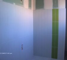 Un apper&ccedil;u des fa&iuml;ence de la salle d'eau