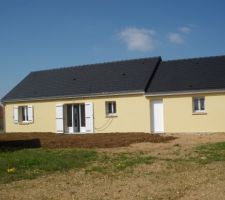 Remise terres, enduit après 1 mois