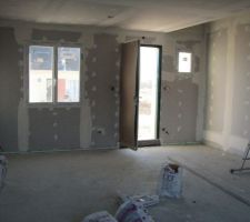 Vue sur futur salon
