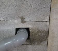 La fuite d'eau dans le garage pour la sortie du vide sanitaire doit être résolue