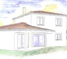 L'arri&egrave;re de la maison en couleur !