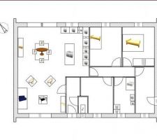 J'ai redessiné les plans pour y mettre nos meubles et faire quelques modifications :-)