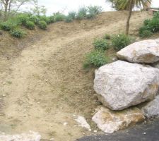 Emplacement du futur escalier, vue d'en bas.