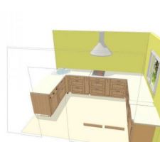 Plan de notre projet cuisine.
Modèle Patio chez Lapeyre
