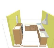 Plan de notre projet cuisine.
Modèle Patio chez Lapeyre