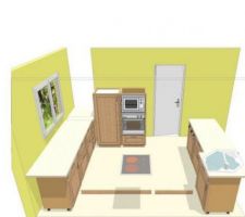 Plan de notre projet cuisine.
Modèle Patio chez Lapeyre