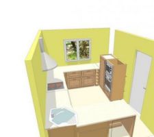 Plan de notre projet cuisine.
Modèle Patio chez Lapeyre