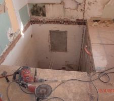 Voilà le trou pour l'escalier est fait