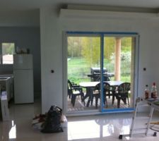 La terrasse couverte vue du salon