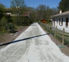 Notre chemin d'accés terminé. 70m ça fait vraiment trés long!!