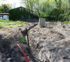 Facade Sud, toujours depuis le chemin d'acc&eacute;s au futur garage