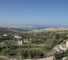Vue depuis le haut du terrain sur le panorama