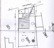 Situation de la maison sur le terrain