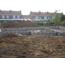 Vue globale parpaings fondation