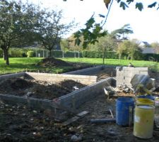 Le sous-bassement côté garage ... et le soleil !!!