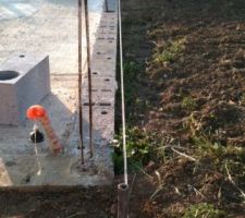 Vue de face: c&ocirc;t&eacute; en limite de propri&eacute;t&eacute; avce une erreur d'implantation