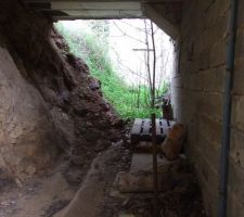 Emplacement buanderie avant travaux (decaissement et demolition existant)