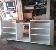 Meuble de SDB en cours de fabrication